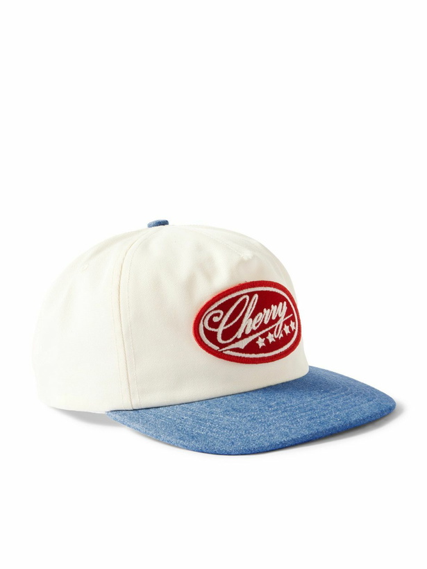 Photo: Cherry Los Angeles - Five Star Logo-Appliquèd Canvas-Trimmed Cotton-Twill Baseball Cap