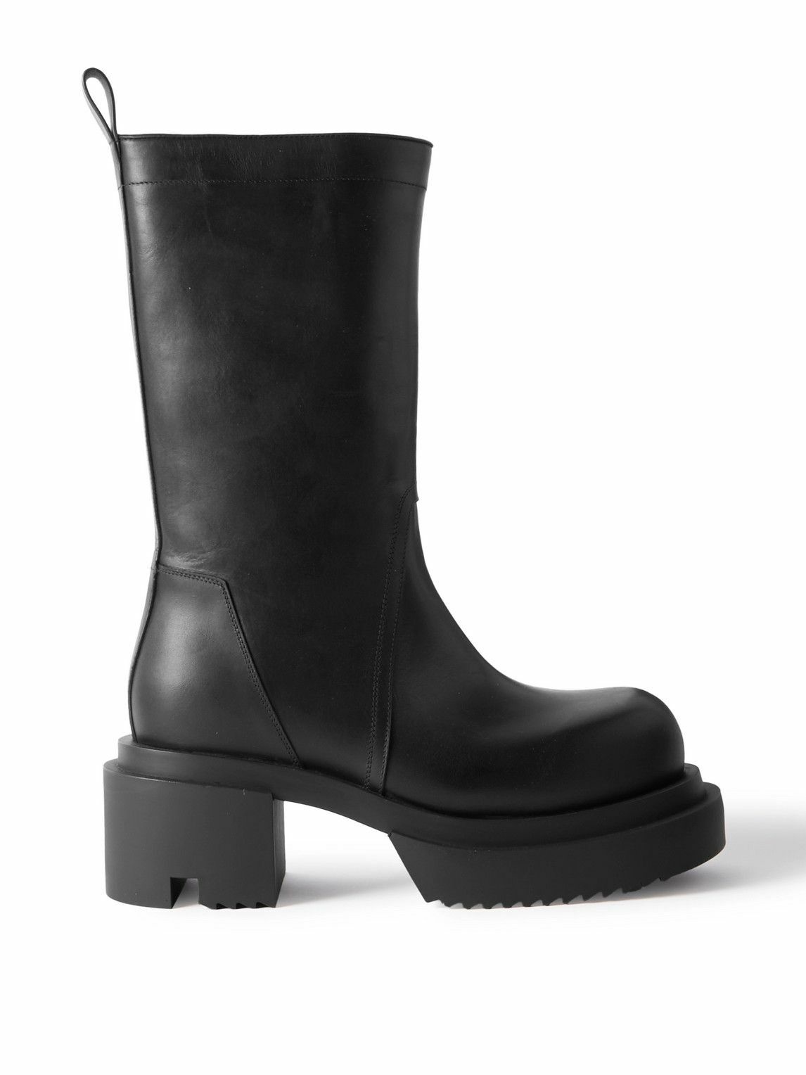 Photo: Rick Owens - Platform Leather Boots - Black