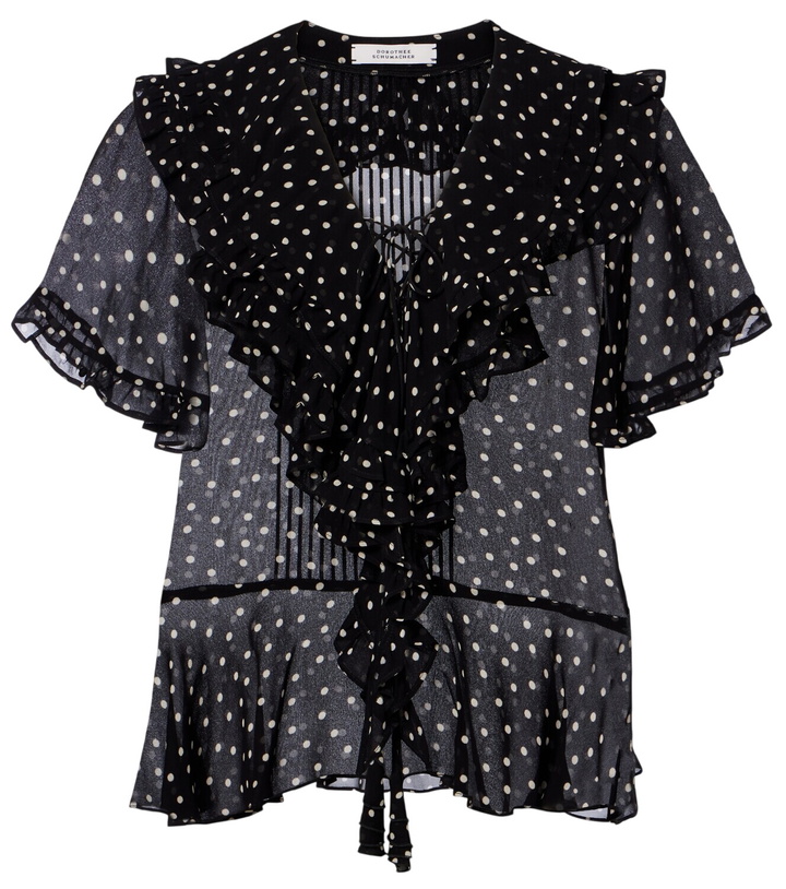 Photo: Dorothee Schumacher Dancing Dots polka-dot georgette blouse