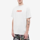 Palm Angels Men's Burning Logo T-Shirt in Off White/Black