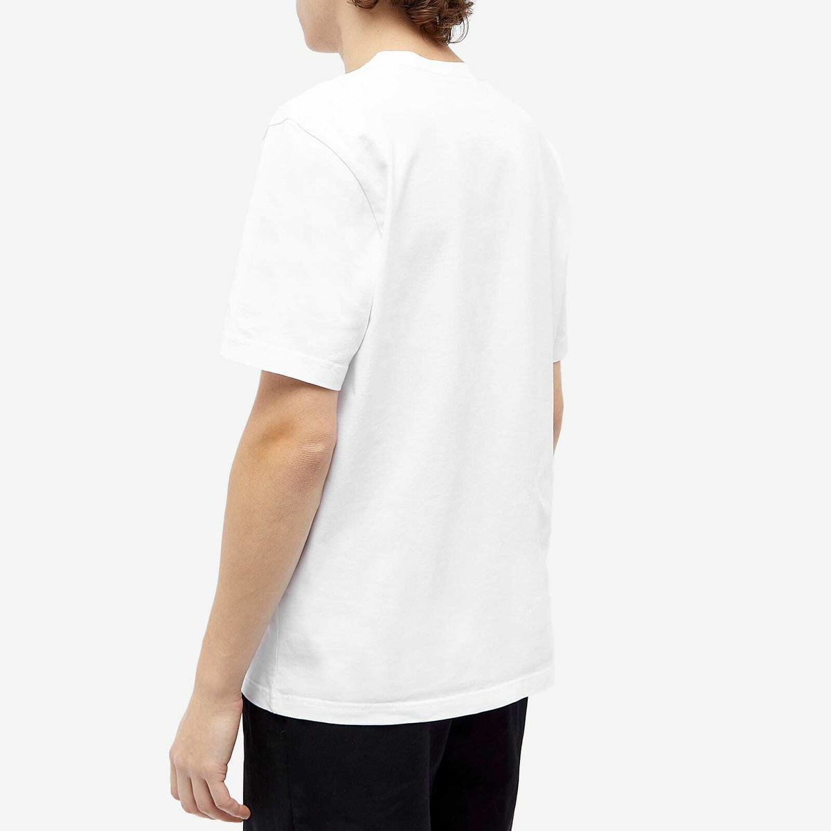 Maison Kitsuné Men's College Fox Embroidered Comfort T-Shirt in White