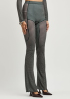 Knwls Halcyon Gingham Stretch-jersey Leggings Grey
