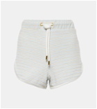 Nina Ricci Terry striped cotton blend shorts