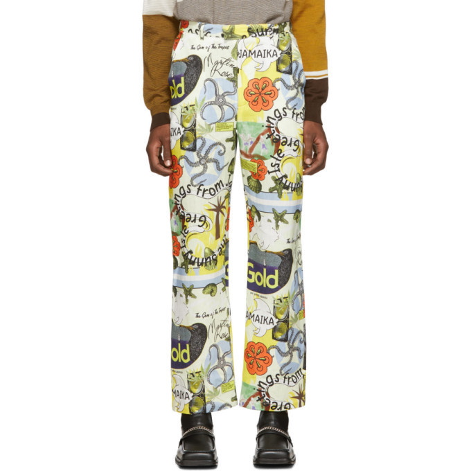 Photo: Martine Rose Multicolor Printed Linen Trousers