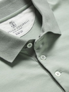 Brunello Cucinelli - Cotton-Jersey Polo Shirt - Green