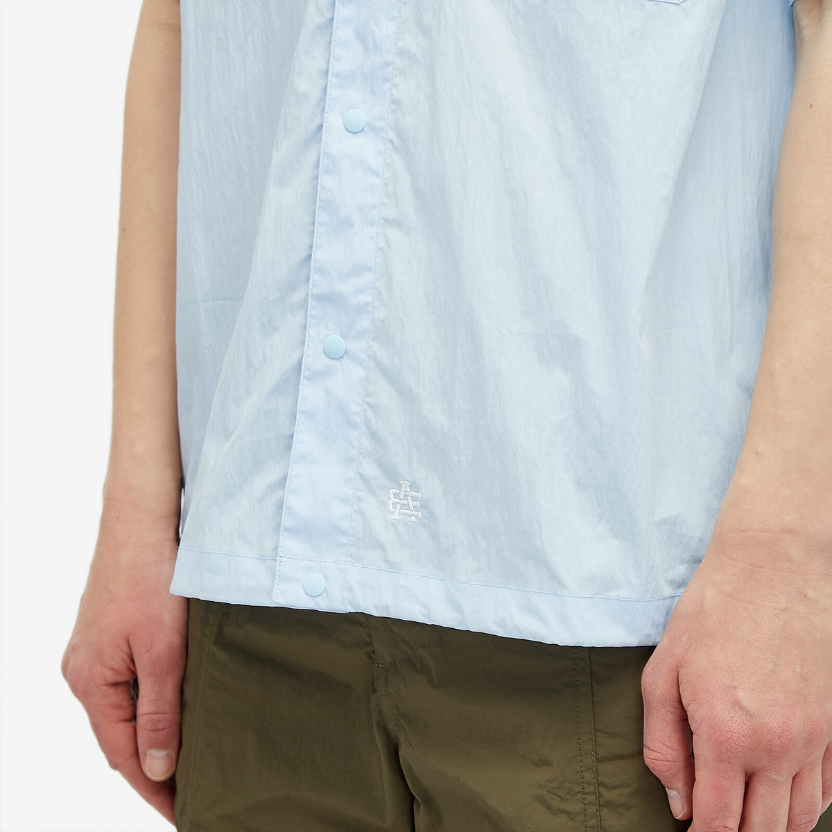 Uniform Bridge Men's AE Uniform Short Sleeve Shirt in Blue
