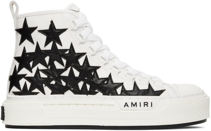 Photo: AMIRI White Stars Court High-Top Sneakers