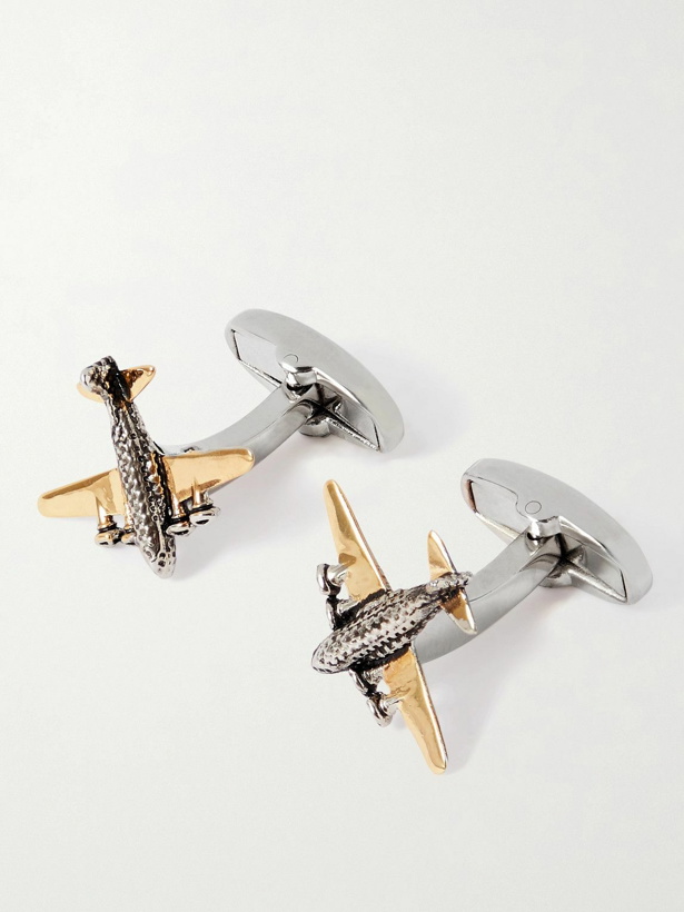 Photo: Paul Smith - Logo-Engraved Silver and Gold-Tone Cufflinks
