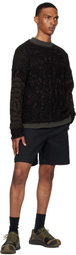 ROA Black Buckle Chino Shorts