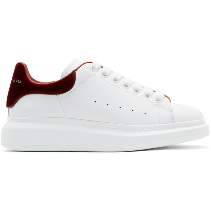 Photo: Alexander McQueen White and Orange Oversized Sneakers