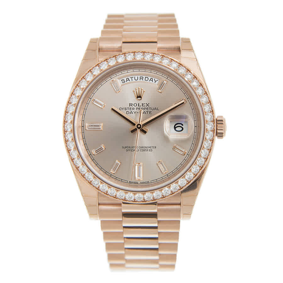 Rolex Day-Date Automatic Chronometer Diamond Pink Dial Watch 228345rbr-0007