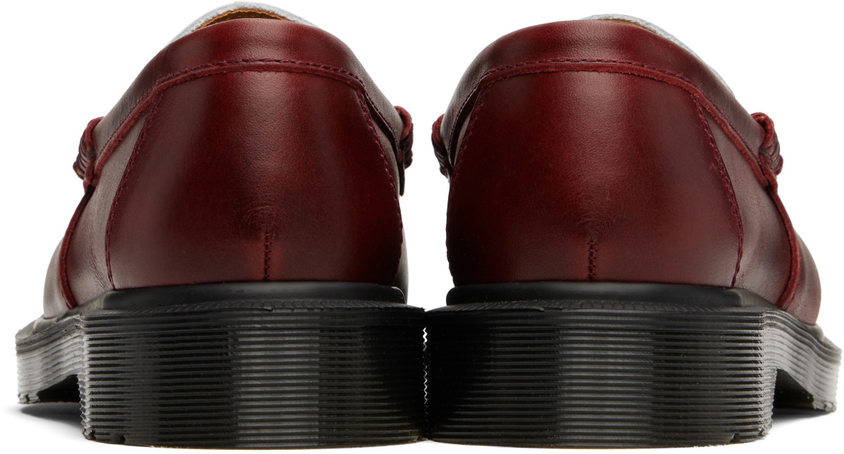 Dr. Martens Burgundy & White Penton Two-Tone Leather Loafers Dr 