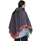 Gucci Navy Hooded Poncho