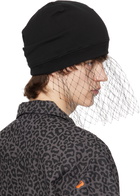 UNDERCOVER Black Beaded Appliqué Beanie