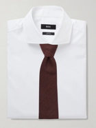 HUGO BOSS - Jason Slim-Fit Cutaway-Collar Cotton-Poplin Shirt - White