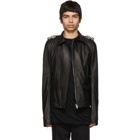 Rick Owens Black Leather Stooges Jacket