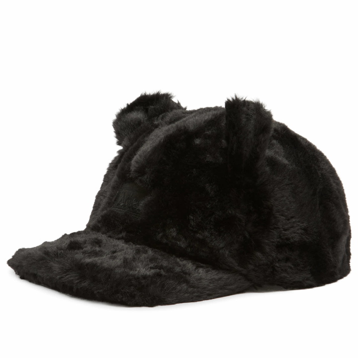 Photo: Aries Women's Temple Fluffy Ear Cap in Black 