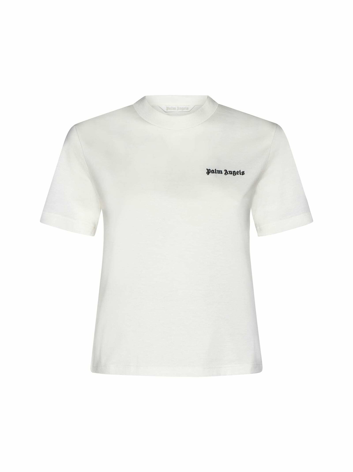 新着 関税送料込み Palm Angels ロゴ 刺繍クルーネック Tシャツ Palm Angels Black New York Sprayed Logo T-Shirt Palm Angels