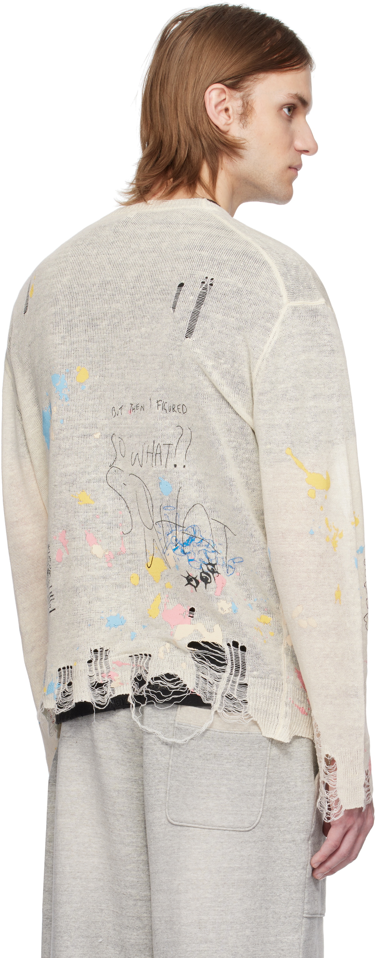 R13 Off-White Boyfriend Cardigan