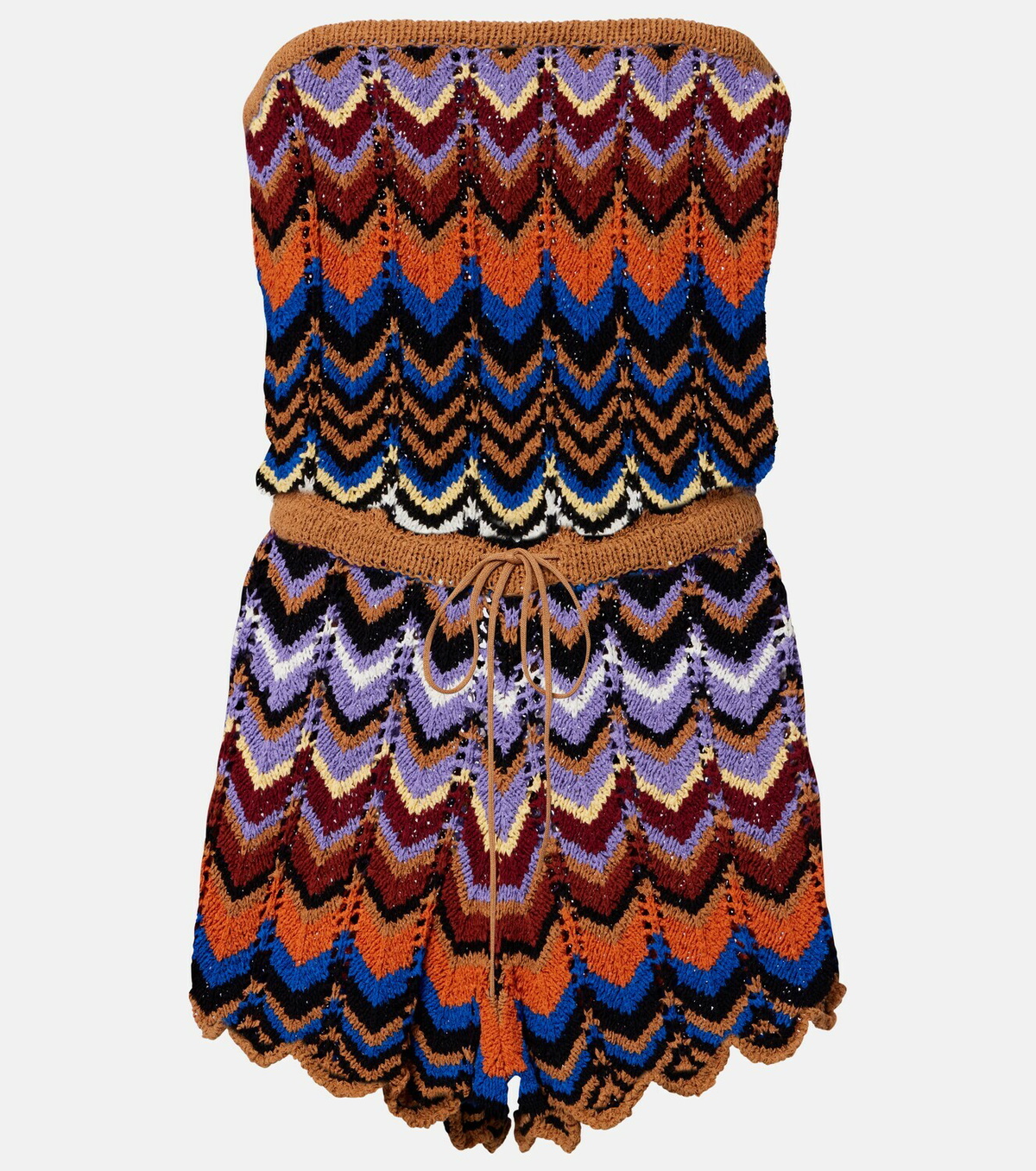 Faithfull Azul crochet cotton-blend romper