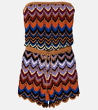 Faithfull Azul crochet cotton-blend romper