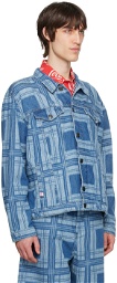 Charles Jeffrey LOVERBOY Blue Oversized Denim Jacket