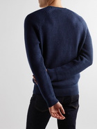 TOM FORD - Slim-Fit Ribbed Wool and Silk-Blend Sweater - Blue