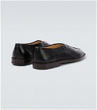 Lemaire - Piped leather loafers