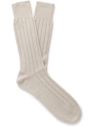 TOM FORD - Ribbed Cashmere Socks - Gray