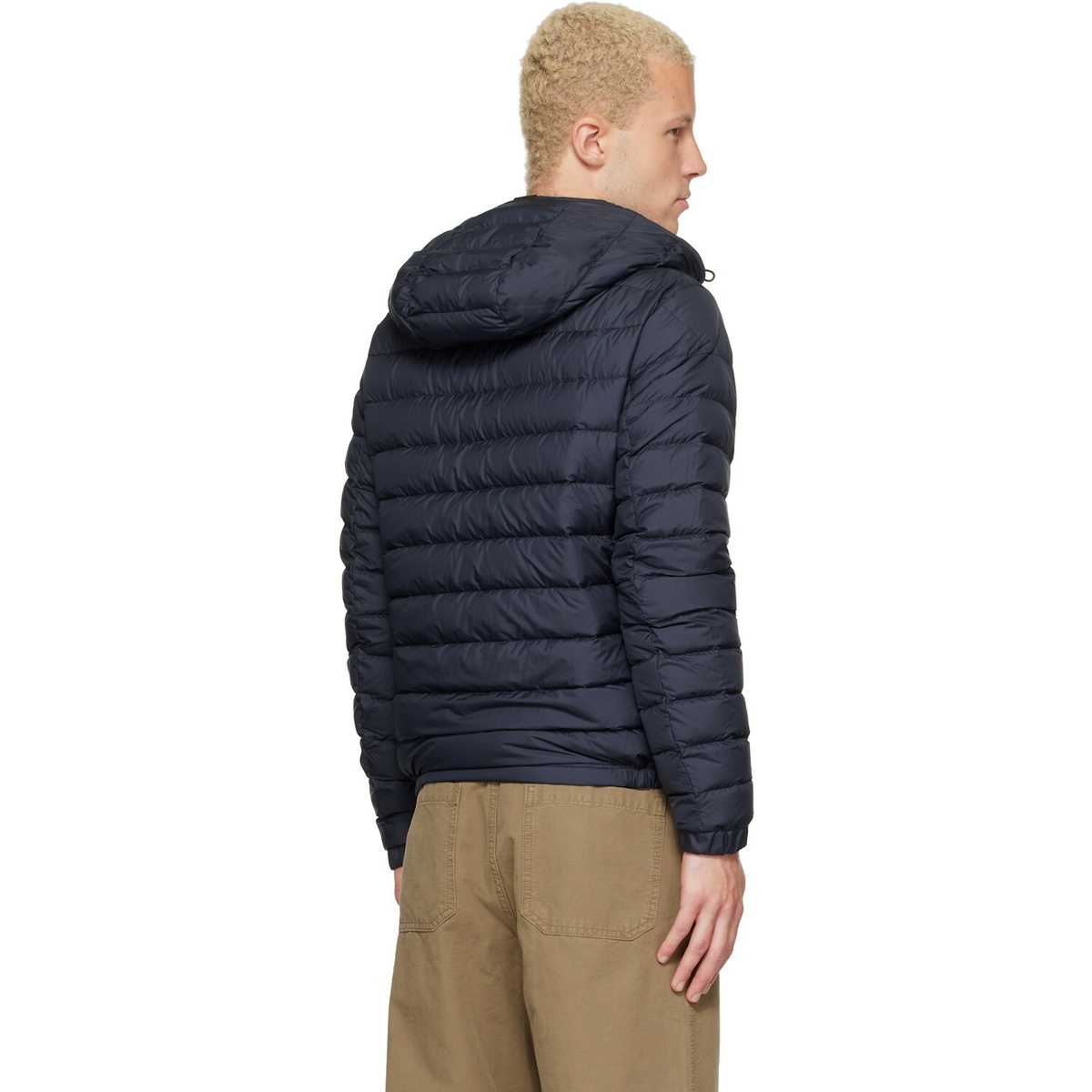 Moncler Navy Solienn Hooded Short Down Jacket