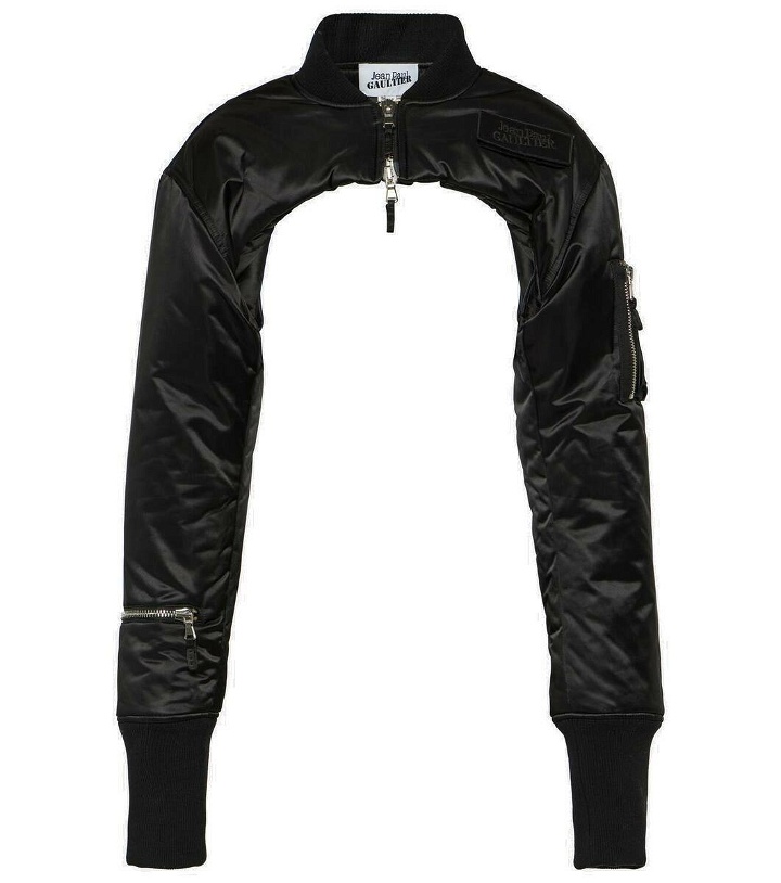 Photo: Jean Paul Gaultier Cropped satin bomber jacket