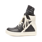 Rick Owens Men's BabyGeo Grade School Sneakers in Black/Milk