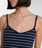 JW Anderson Striped cotton-blend minidress