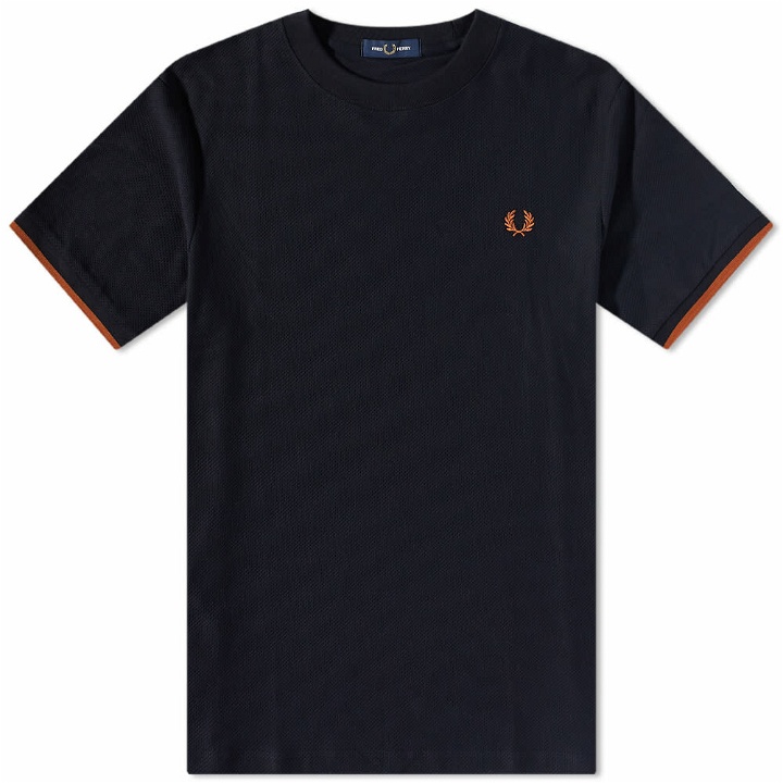Photo: Fred Perry Authentic Men's Tipped Pique T-Shirt in Navy