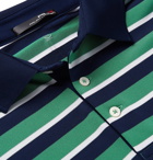RLX Ralph Lauren - Striped Tech-Piqué Golf Polo Shirt - Men - Green