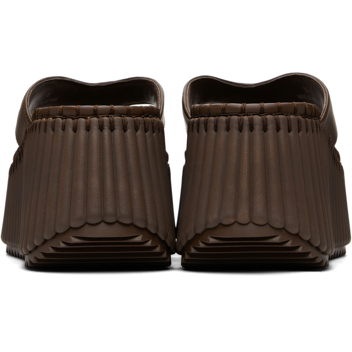 Chloé Brown Napa Wedge Heeled Sandals