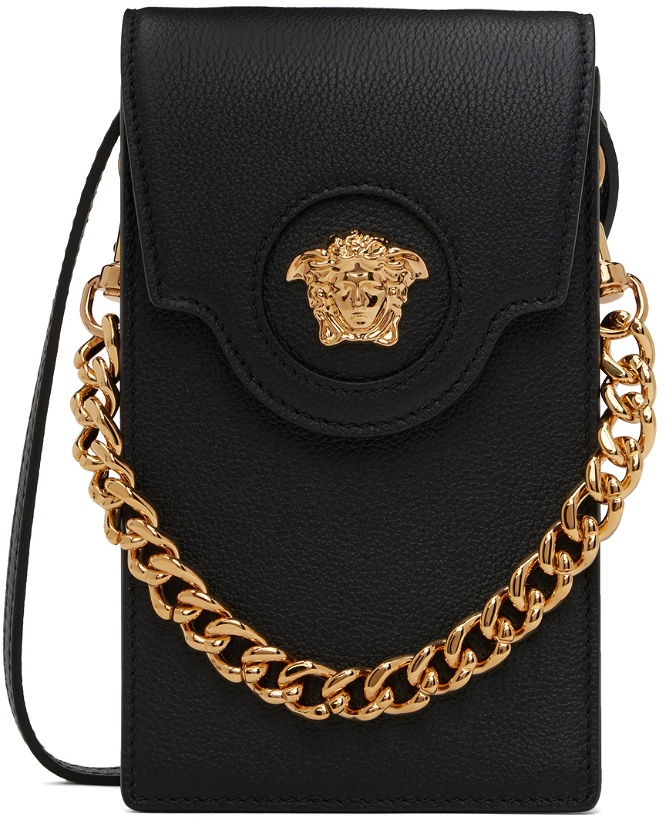 Photo: Versace Black 'La Medusa' Phone Bag