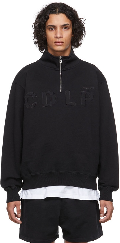Photo: CDLP Black Half-Zip Sweatshirt