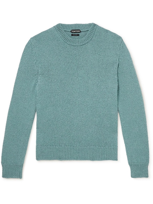 Photo: TOM FORD - Cashmere and Wool-Blend Sweater - Green