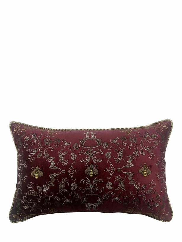 Photo: LES OTTOMANS Embroidered Velvet Cushion