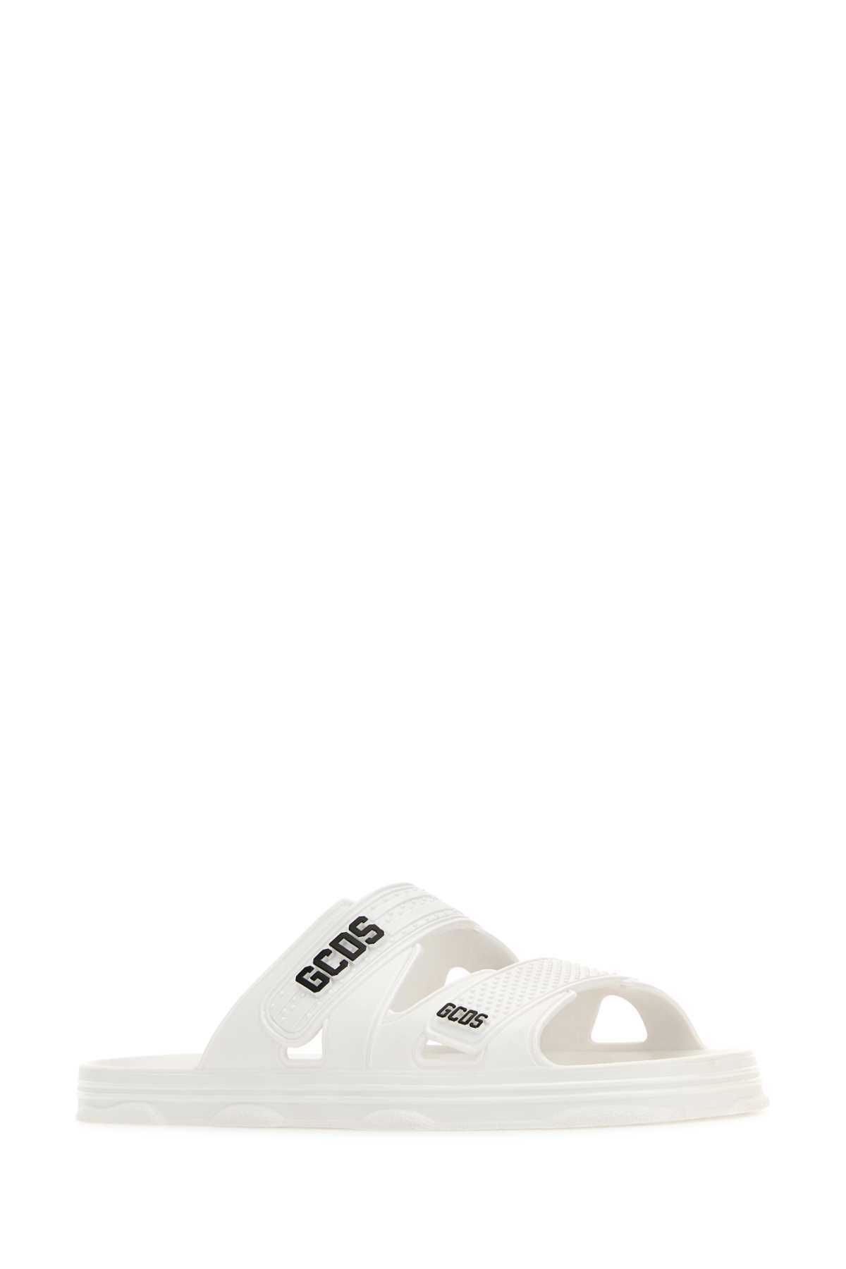 White Rubber Gcds Slippers