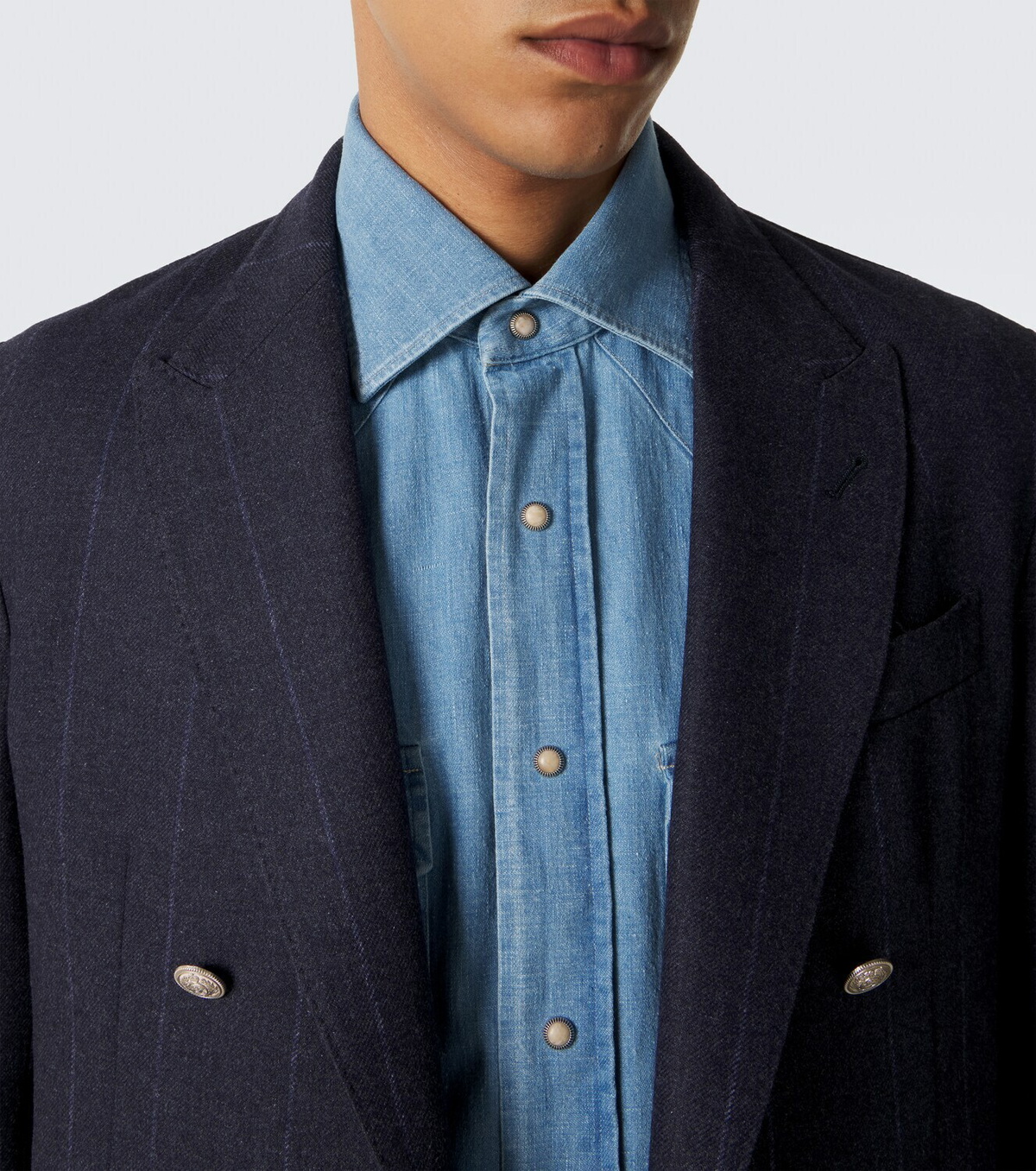 Eleventy Denim Western shirt