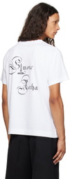 Simone Rocha White Candle Logo T-Shirt