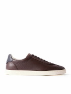 Brunello Cucinelli - Coda di Rondine Leather Sneakers - Brown