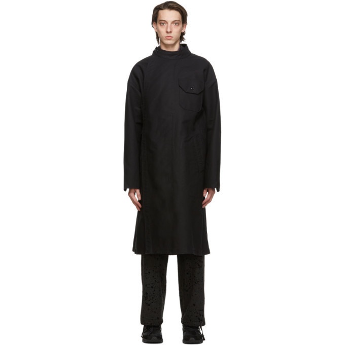 Photo: Engineered Garments Black Double Cloth MG Coat