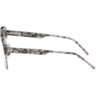 Thom Browne Gray Acetate & Titanium Pilot Glasses