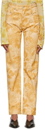 Kwaidan Editions Yellow Straight-Leg Jeans