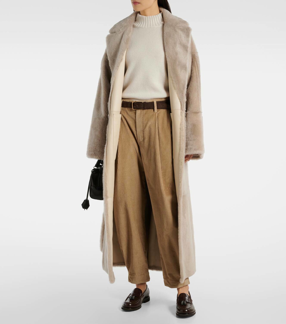 Brunello Cucinelli High-rise cotton cropped pants