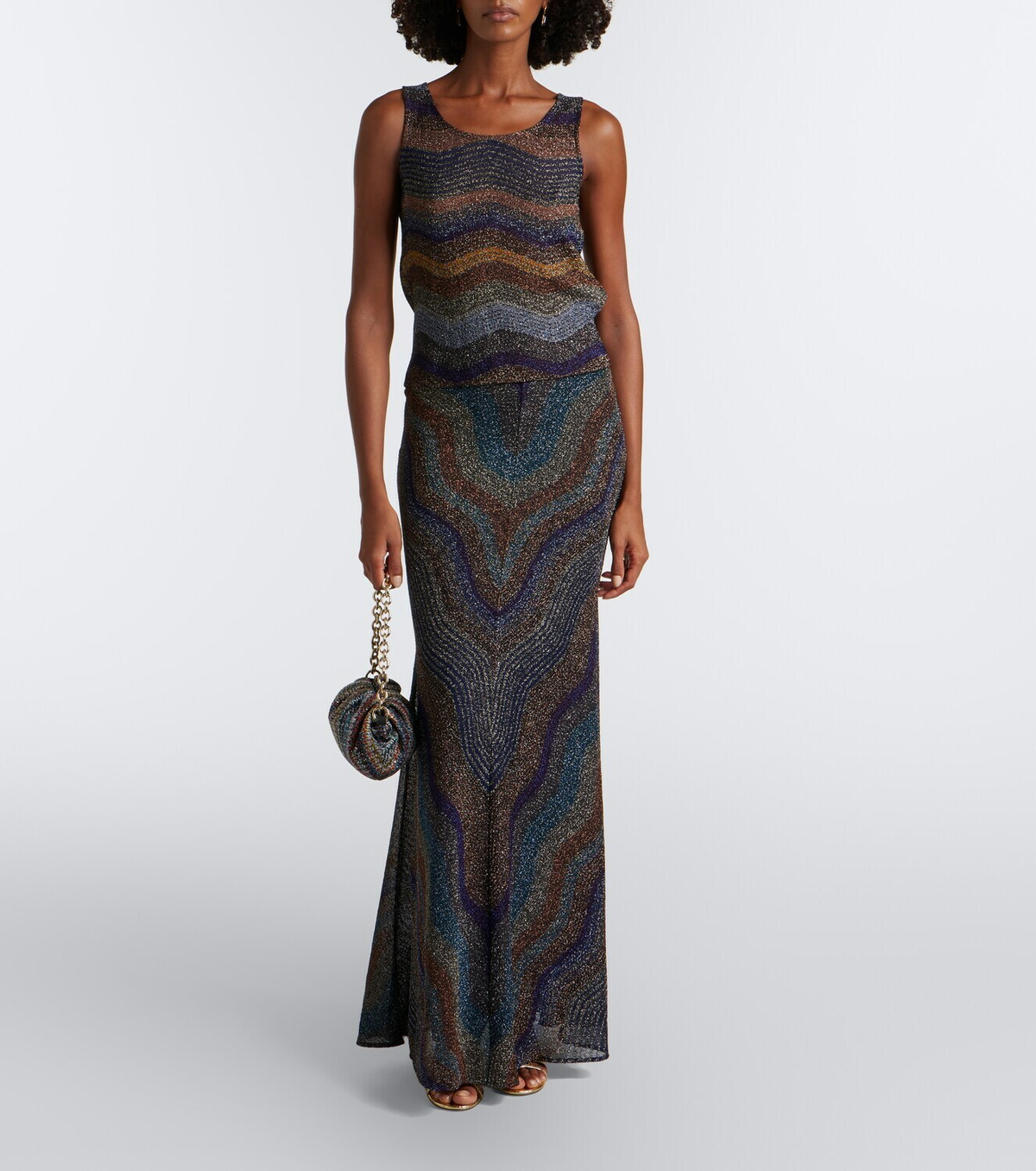 Missoni Sequined knitted clutch