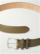 Mr P. - 3.5cm Leather Belt - Green